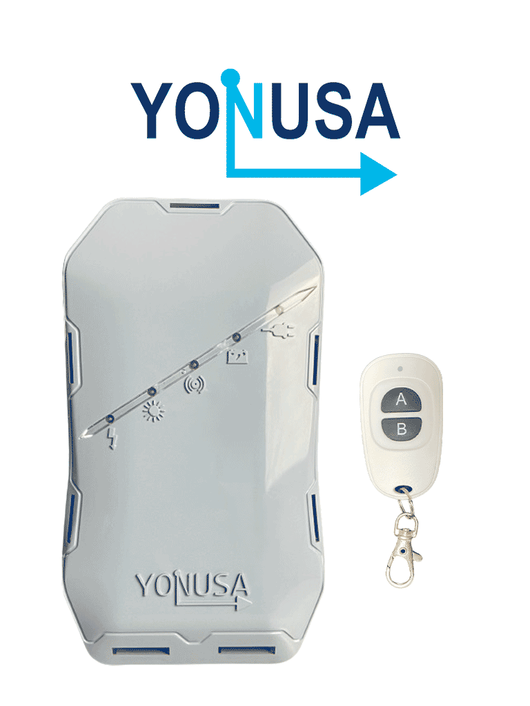 YONUSA HS - Energizador de nueva generación para solución de cerco eléctrico. Cubre 500 metros lineales o 100 metros en 5 lineas. Incluye control remoto (encendido/apagado) #Y1