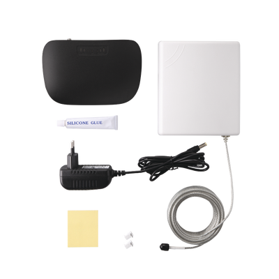 KIT de Amplificador de Señal Celular | Soporta 3G y Mejora la calidad de Voz | Cubre hasta 300 metros cuadrados | Ganancia Máxima 70 dB.