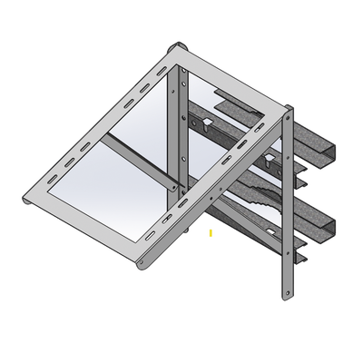 Montaje para Panel Solar de Poste o Torre Galvanizado Electrolítico (Ver Compatibilidad).