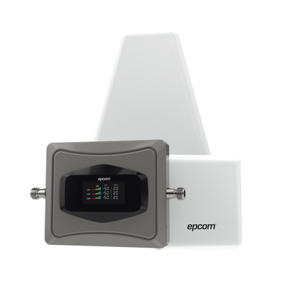 Kit Amplificador de Señal Celular 4G / Mejora las llamadas convencionales y VoLTE / Soporta los datos de las tecnologías 2G, 3G y 4G de TELCEL, AT&T y MOVISTAR / Cubre hasta 600 m2.