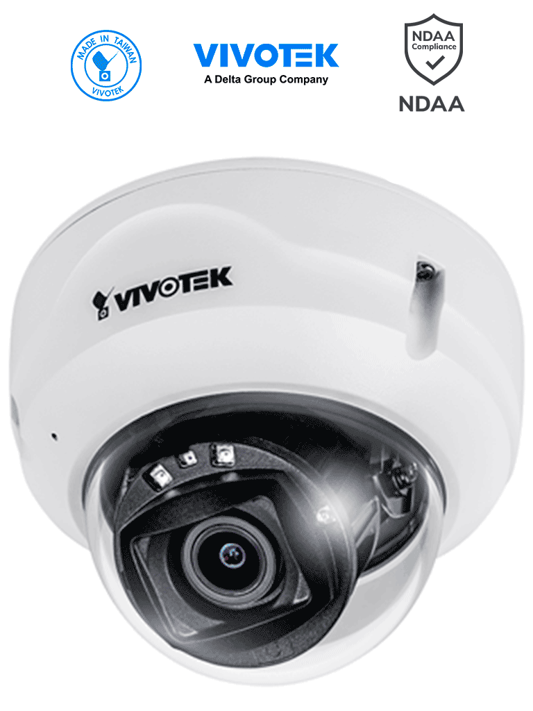 VIVOTEK FD9389-EHTV-v2 - Cámara IP domo exterior 5 MP, lente varifocal remoto 2.8-10mm, Smart IR 30m, WDR Pro, visión SNV, ciberseguridad Trend Micro, Smart Motion, micrófono integrado, protección IP66/IK10, ONVIF, NDAA #retail #TM