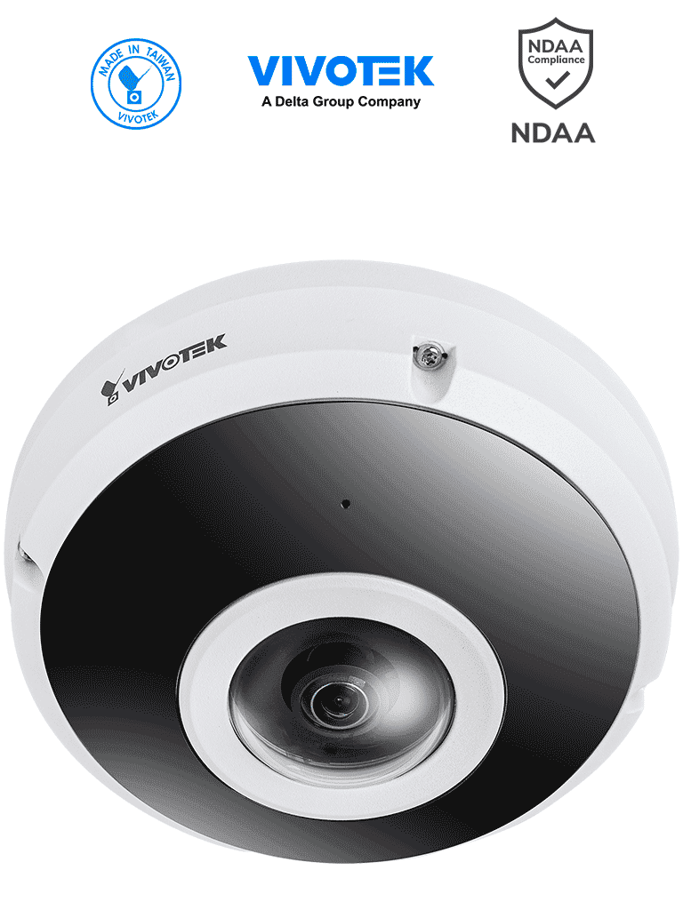 VIVOTEK FE9382-EHV-v2 - Cámara IP fisheye exterior 6 MP, panorámica 360º, Smart IR II 20m, Deep Search, WDR Pro, Smart VCA, Stream III, micrófono integrado, ciberseguridad Trend Micro, IP66/IK10/Nema4X, SNV, NDAA, ONVIF #TM #TECNOWEEN #TW6