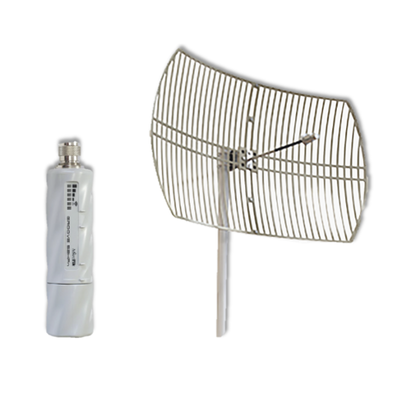 Kit de radio RBGROOVE52HPN con antena TXG5730 en frecuencia de 5 GHz, fácil instalación, para distancias de hasta 15 km  