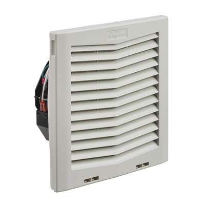 Ventilador Con Filtro de Montaje Lateral HF10, Con Flujo de Aire de 159 CFM, 115 Vca, Color Gris Claro 