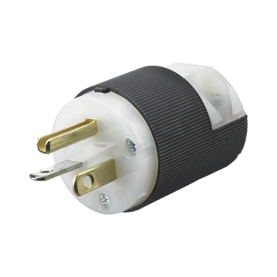 Clavija Entrada Recta/ 20 A 125 V/ 2 Polos 3 Hilos/ Nema 5-20 P/ Grado Industrial- Comercial.