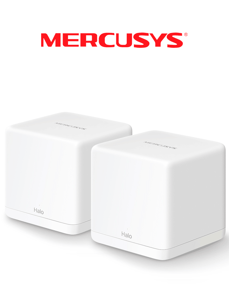 MERCUSYS Halo H30G(2-pack) - KIT de Sistema Inalámbrico H30G Mesh con doble banda 2.4GHz y 5GHz AC 1300Mbps, dos puertos 10/100/1000 Mbps, control vía aplicación y roaming continuo. #TP9 #MCI2