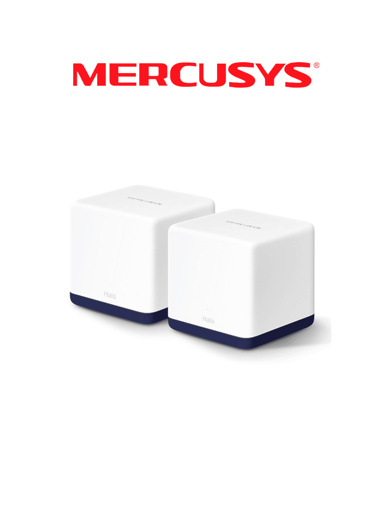 MERCUSYS Halo H50G (2-PACK) - Sistema Wi-Fi Mesh AC1900 para todo el hogar con red unificada, roaming continuo, cobertura completa, doble banda Wi-Fi de 1.9 Gbps, control sencillo mediante aplicación y puertos Gigabit completos. #TP9