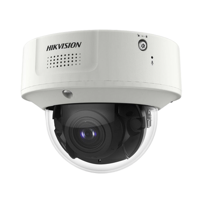 Domo IP 4 Megapixel / Lente Mot. 2.8 a 12 mm 2 / 40 mts IR EXIR / 2 Analiticos Simultaneos / DeepinView / 2 Micrófonos Integrados  / IP67 / IK10 / H.265+ / WDR 150 dB / Captura Facial / Búsqueda por Atributos / 