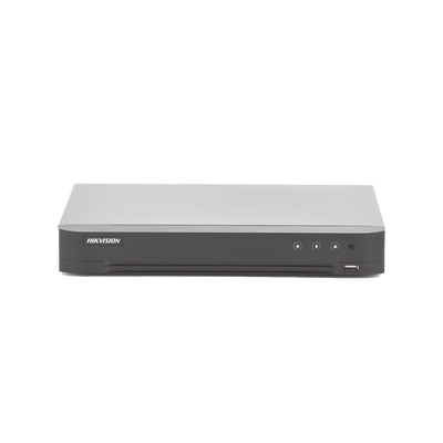 (Reconocimiento de Rostros / ACUSENSE) DVR 4 Megapixel / 4 Canales TURBOHD + 2 Canales IP / 1 Bahía de Disco Duro / 1 Canal de Audio / Audio por Coaxitron 