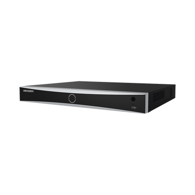 NVR 12 Megapixel (4K) / Reconocimiento Facial / 8 Canales IP / Base de Datos / Hasta 100,000 Fotografías / 8 Puertos PoE+ / 2 Bahías de Disco Duro / Switch PoE 300 mts / Bases de Datos / HDMI en 4K 