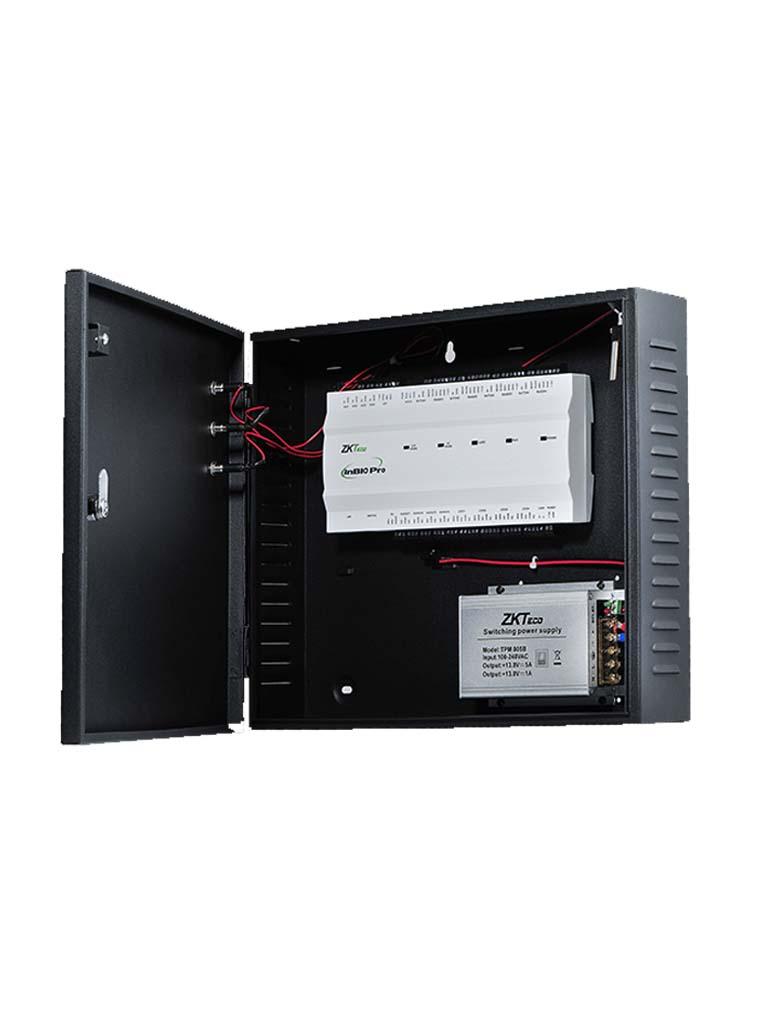 ZKTECO INBIO460PROBOX - Panel de Control de Acceso de 4 Puertas / Hasta 8 Lectoras FR1XXX / Compatible con ZKBio CVSecurity Modulo de Acceso / Gabinete y Fuente incluido / Green Label / Requiere Licencia 