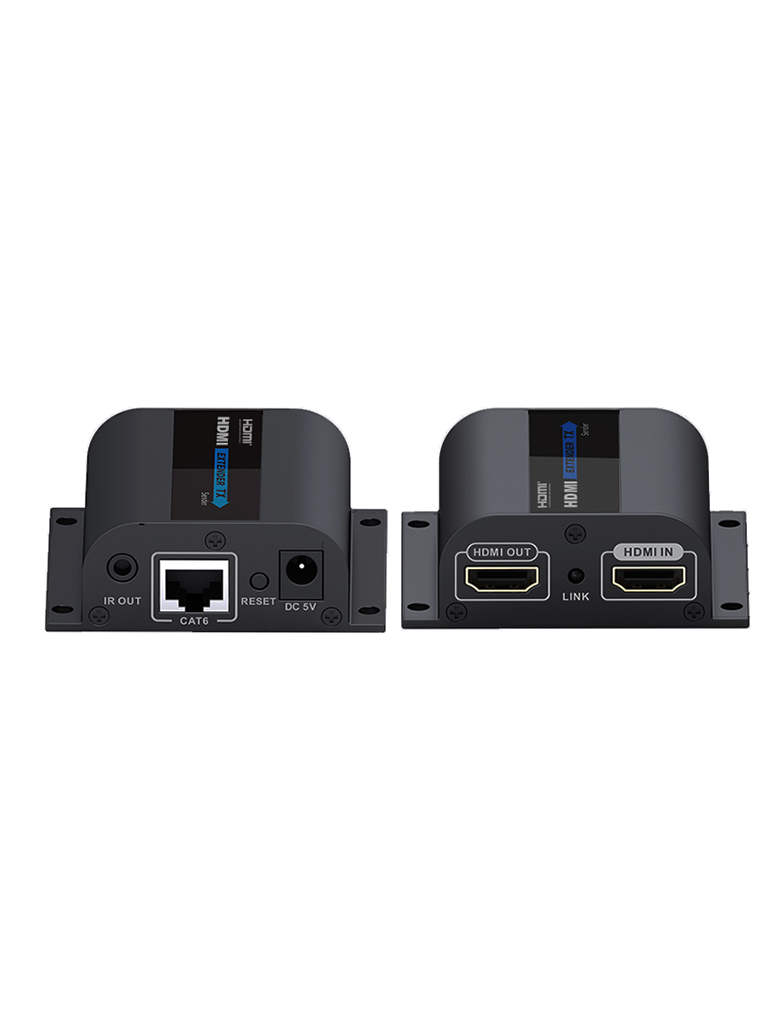 SAXXON LKV372PRO- Kit extensor de video HDMI/ Resolucion 1080p/ CAT 6/ 6A Cobre / Hasta 50 metros/ Loop HDMI en transmisor/ Transmisor IR/ Plug and play 