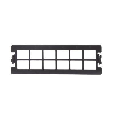 Placa acopladora vacía para Distribuidor de Fibra Óptica LP-ODF-8024, acepta 12 acopladores SC simplex o 12 acopladores LC Duplex, color negro