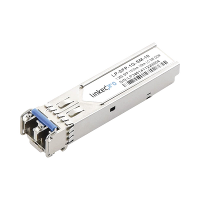 Transceptor Óptico SFP (Mini-Gbic) / Monomodo 1310 nm / 1.25 Gbps / 1000BASE-LX / Conectores LC/UPC Dúplex / DDM / Hasta 10 km 