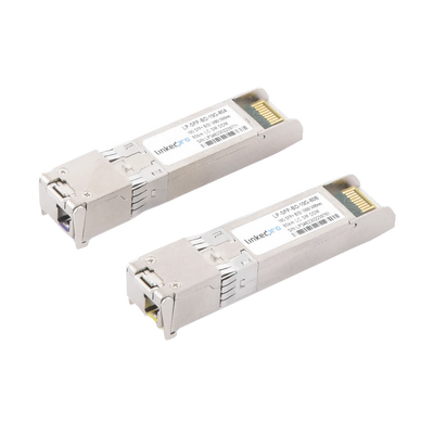 Transceptores Ópticos Bidireccionales SFP+ (Mini-Gbic) / Monomodo 1490 & 1550 nm / 10 Gbps / 10GBASE-BX / Conector LC/UPC Simplex / DDM / Hasta 80 km / 2 Piezas 