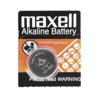 Batería Alcalina tipo LR44 (de botón) de 1.5 V 110 mAh 