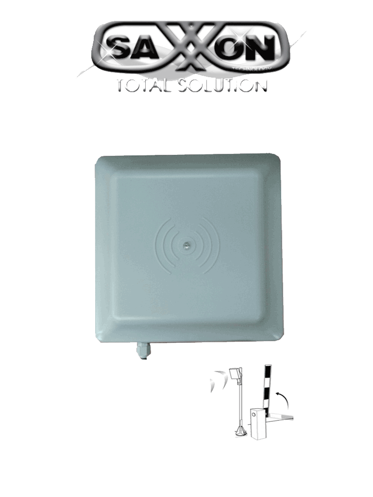 SAXXON SAXR2656 - Lectora de Tarjetas UHF para Control de Acceso Vehicular / 902 A 928 Mhz / Lectura de Largo Alcance de 1 a 6 metros / Encriptable / Compatible con Enrolador FC06 #SX1