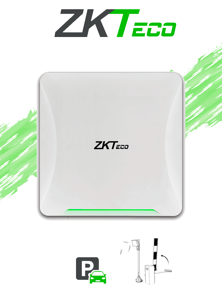 ZKTECO UHF5FPRO - Lector de TAGS (Tarjetas UHF) / Hasta 5 Mts / LED de estatus / Compatible con ZKT0980005 y ZTA151004 / Requiere Fuente TVN0830052