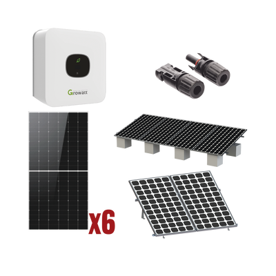 Kit Solar Interconexion  / 3kW  220Vca / Inversor GROWATT/ Montaje Incluido  