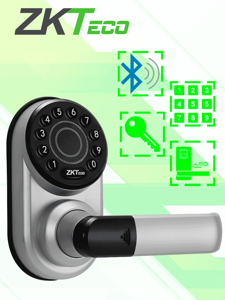 ZKTECO ML200 -  Cerradura inteligente con teclado/ Bluetooth / 100 Usuarios / Compatible con app Zsmart  #HD2