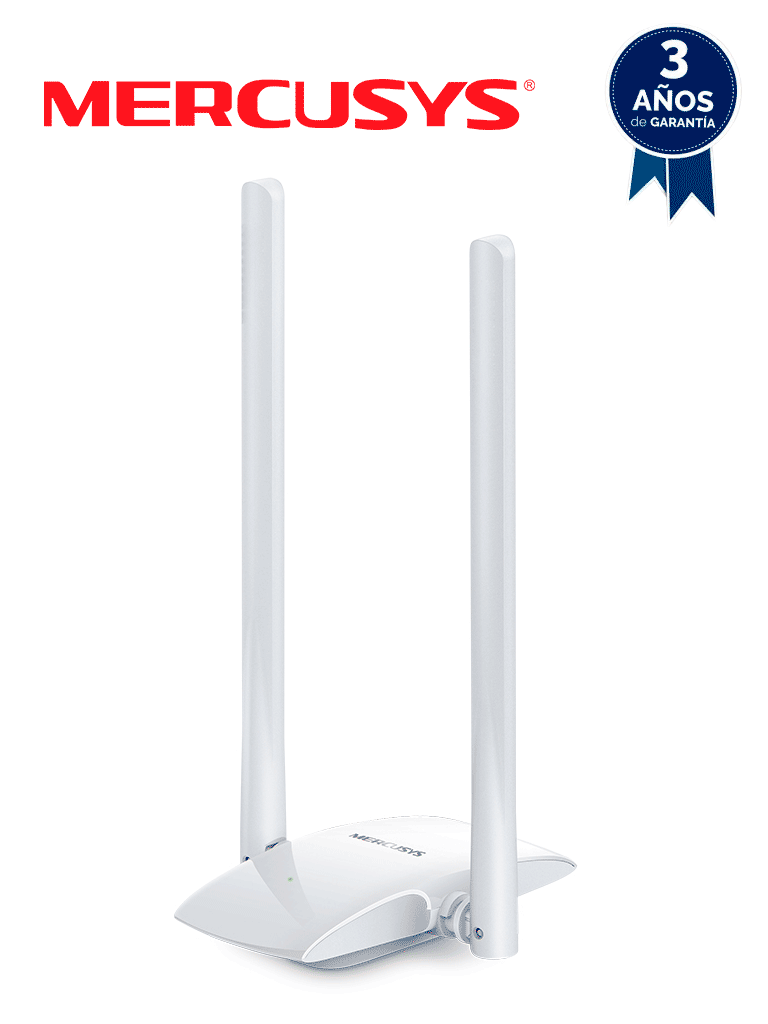 MERCUSYS - MW300UH / Adaptador USB inalámbrico de alta ganancia de 300Mbps / 