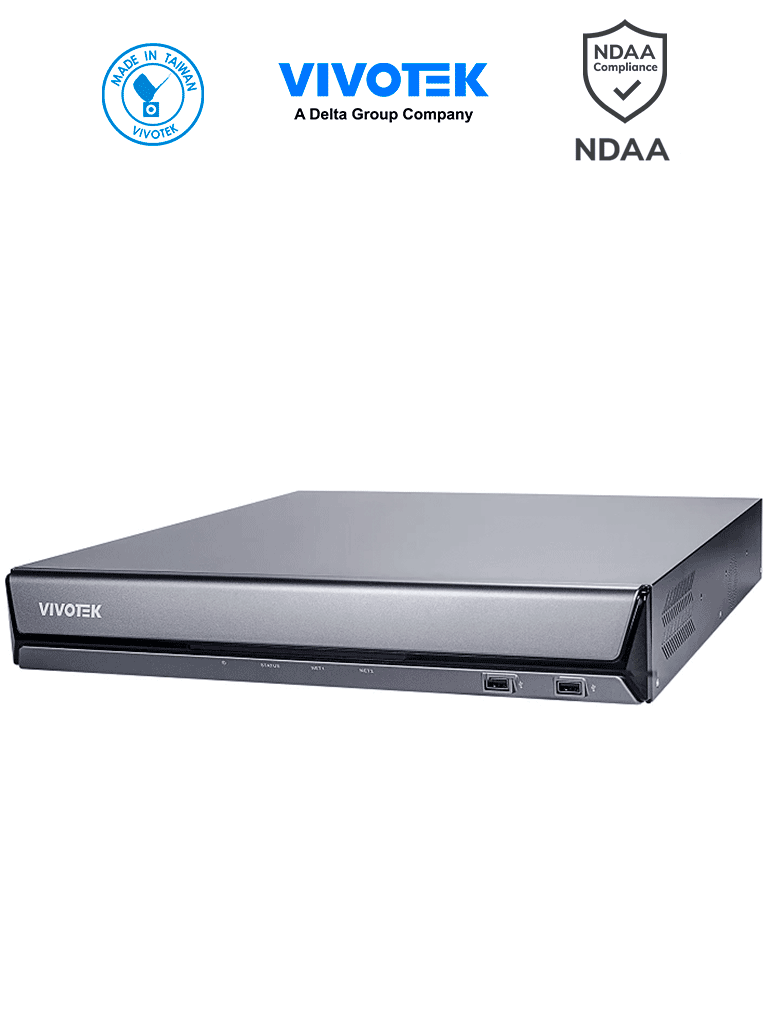 VIVOTEK ND9442P - Grabador NVR 16 Canales, 16 Puertos PoE, 4 Bahias de Discos, Deep Search, Smart VCA Search, Ciberseguridad Trend Micro, Salida HDMI 4K Centralizacion con VAST 2, VSS, Gestión PoE, Grabacion de 192Mbps, ONVIF, NDAA #CONGELA2 #vtk