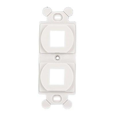 Marco de Módulo Dúplex, Para Placas Frontales Estándar NEMA 106, Acepta 2 Módulos Keystone, Color Blanco Mate