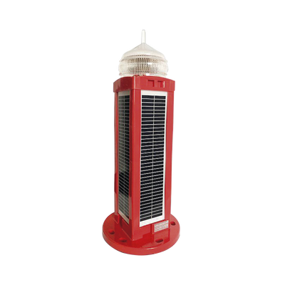  Lámpara de Obstrucción Tipo L-810, LED con Panel Solar, 100 % autónoma. No requiere energía externa.