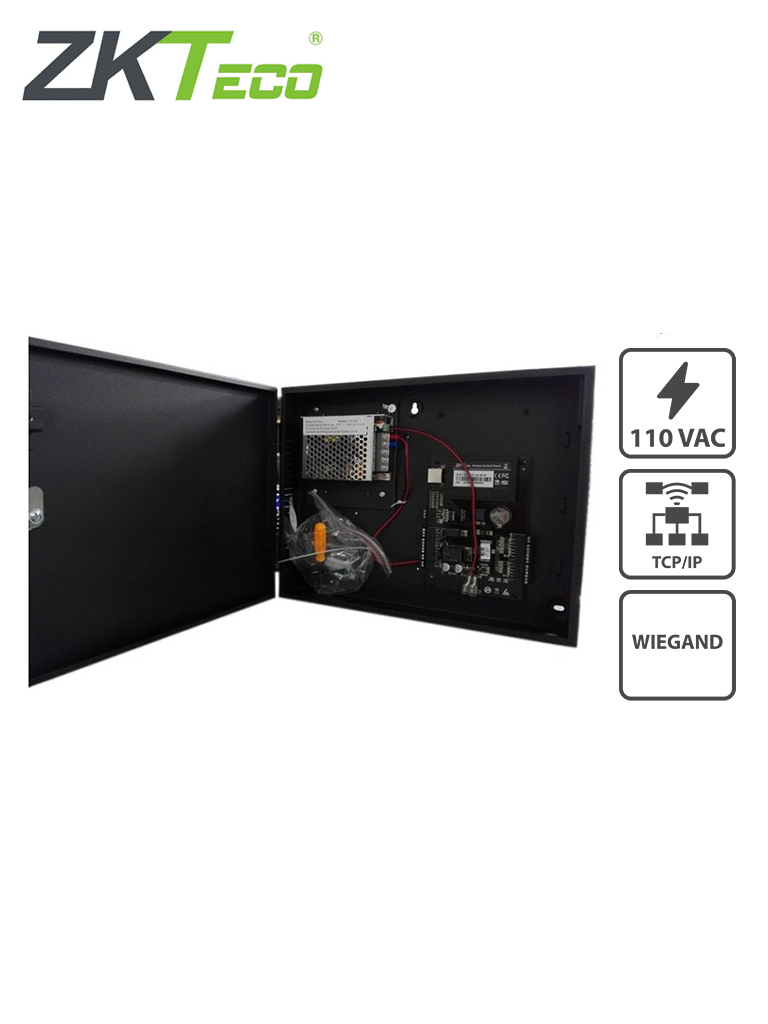 ZKTECO C3200B - Control de Acceso Profesional / 2 Puertas / 4 Lectoras / PULL / Gabinete y Fuente / Sin Biometria 