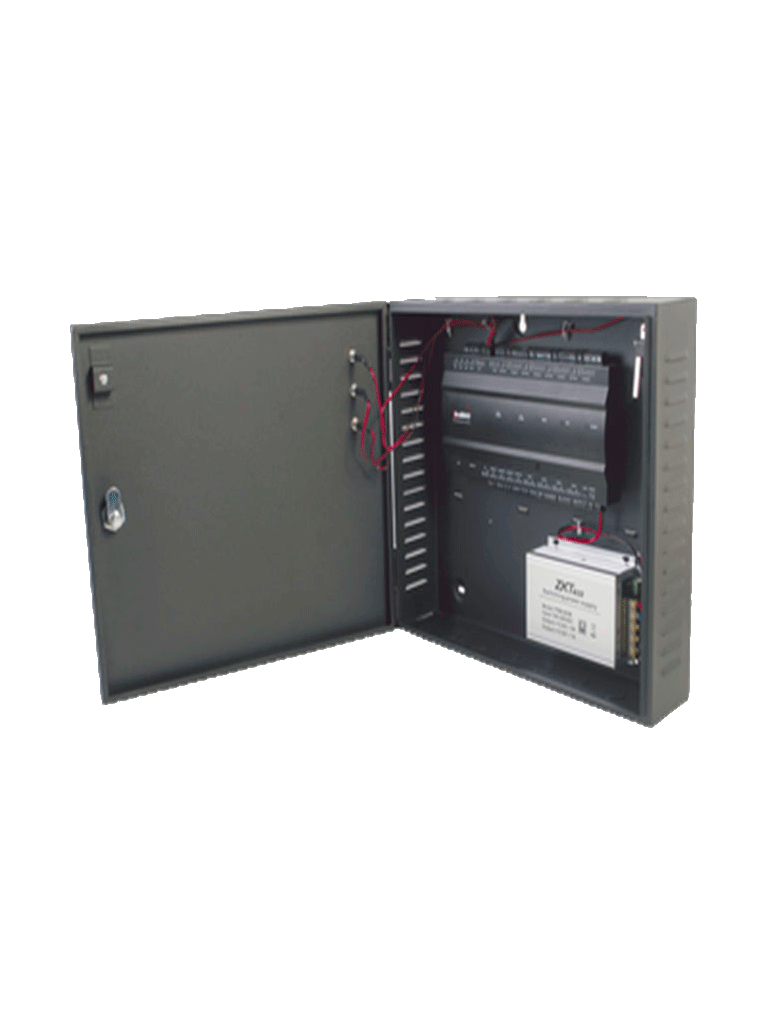 ZKTECO INBIO460B - Panel de Control de Acceso Profesional / 4 Puertas / con Gabinete y Fuente incluidos / 3 000 Huellas / PULL / Admite Biometría / Entradas y Salidas Auxiliares para Conexión  de Semáforos o Sirenas 