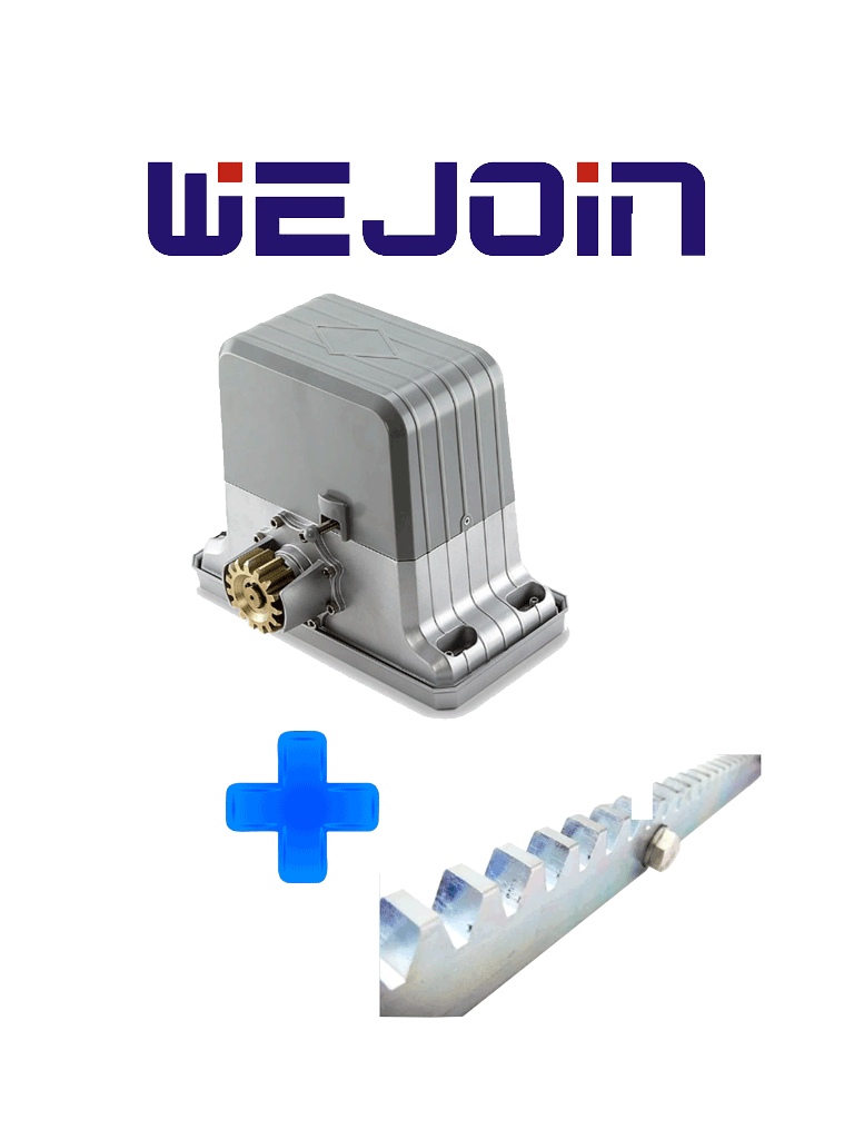 WJPKM202P - Paquete de Motor para portón deslizante o corredizo / Soporta hasta 1800 kg / Incluye motor modelo WJPKMP202 / 3 metros de cremallera modelo WJKJCT y accesorios de fijación 