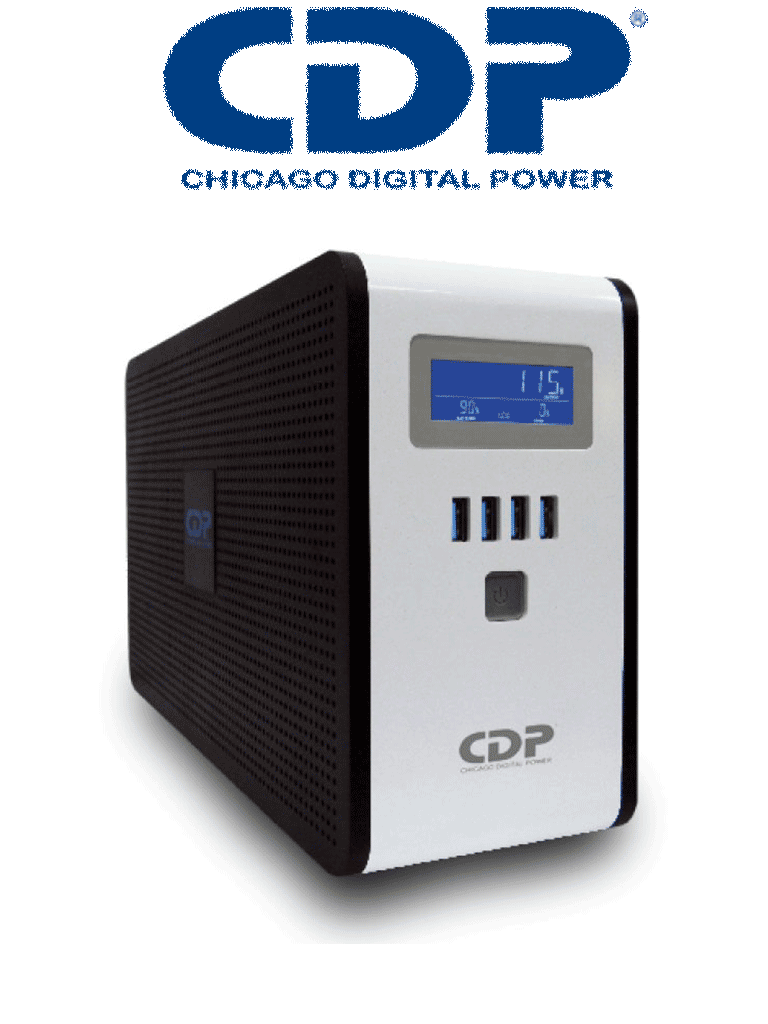 CDP RU-Smart751- UPS / 750VA / 375W / 10 Terminales de salida / 5 Salidas con respaldo de batería y AVR / 5 Salidas con supresión de picos / Pantalla LCD / Puertos de carga USB 3.0