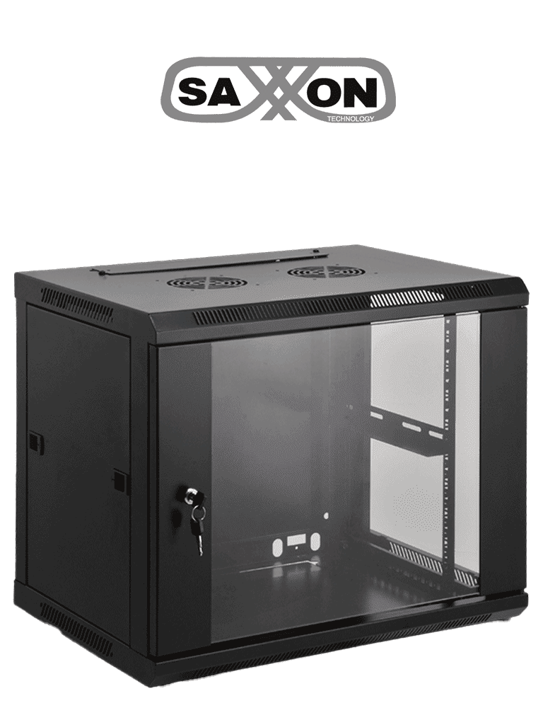 SAXXON SA640601 - Gabinete de pared de 6 UR, fijo, con capacidad de carga de 60 Kg. Dimensiones 60x45x37 cm, de acero. #MCI2
