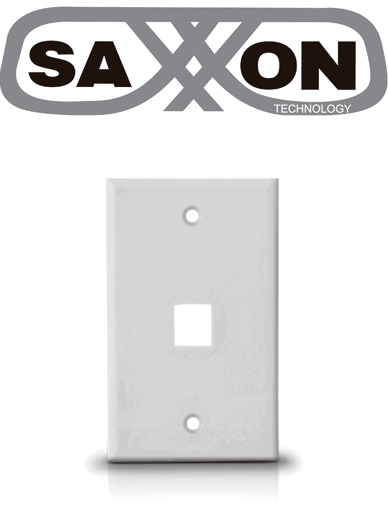 SAXXON A1751A - Placa de pared / Vertical / 1 Puerto tipo keystone / Color blanco