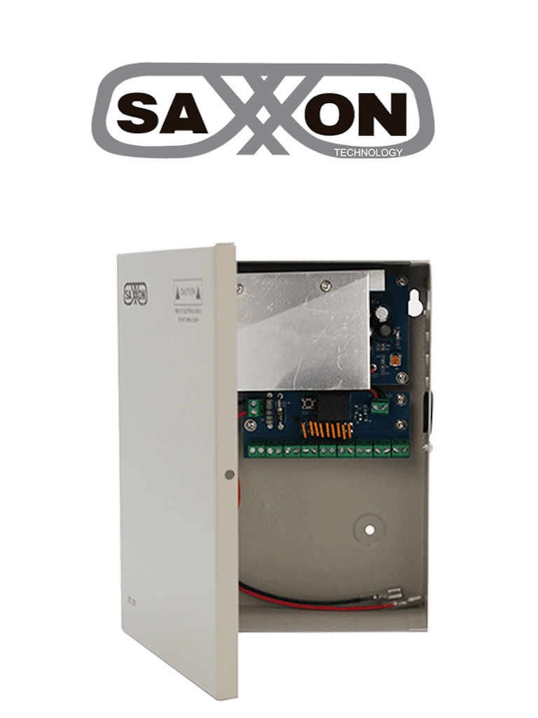 SAXXON SX10A9CHB - Fuente de Poder Profesional 12 VCD / 10 Amperes / 9 Canales / 1.1 Amperes por Canal / Compatible con Bateria de Respaldo ( No incluida ) / Protección contra Sobrecargas / #TVCSAX