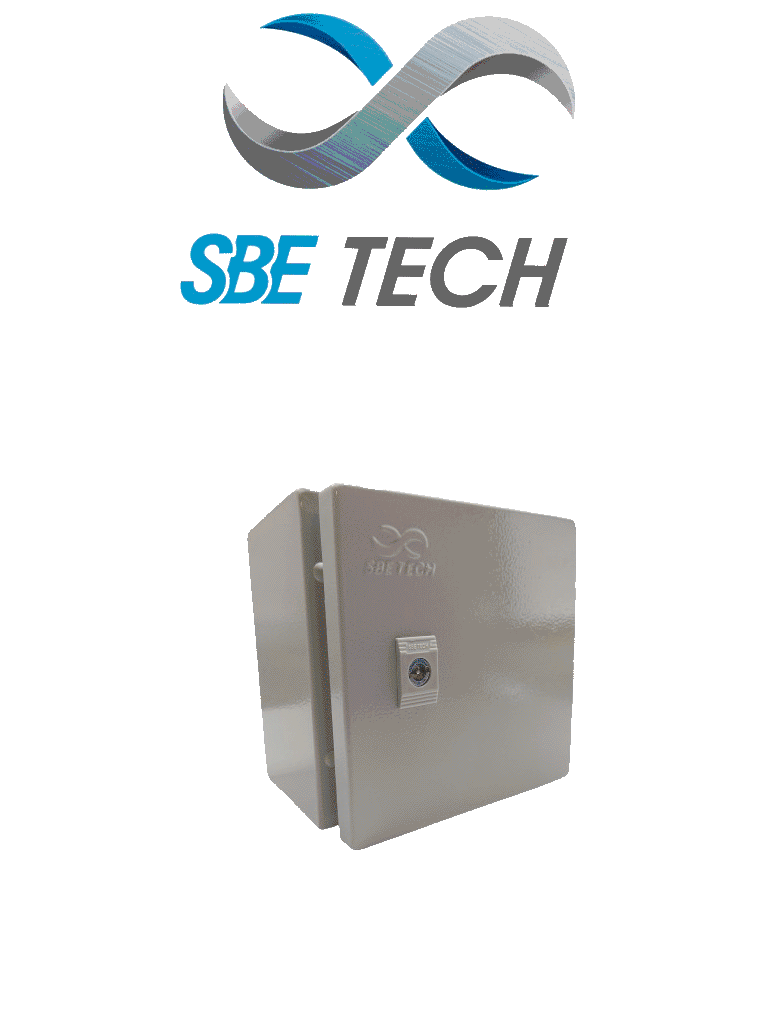 SBE TECH 303015 - Gabinete metálico 30.0 cm x 30.0 cm x 15.0cm / Para uso exterior / IP65 / NEMA 4 / Fabricado en Acero calibre 14 