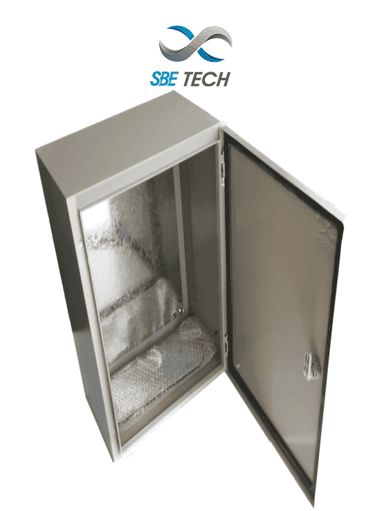 SBETECH SBE-504025 - Gabinete metálico, 500x400x250 mm, grado IP 65 NEMA 4