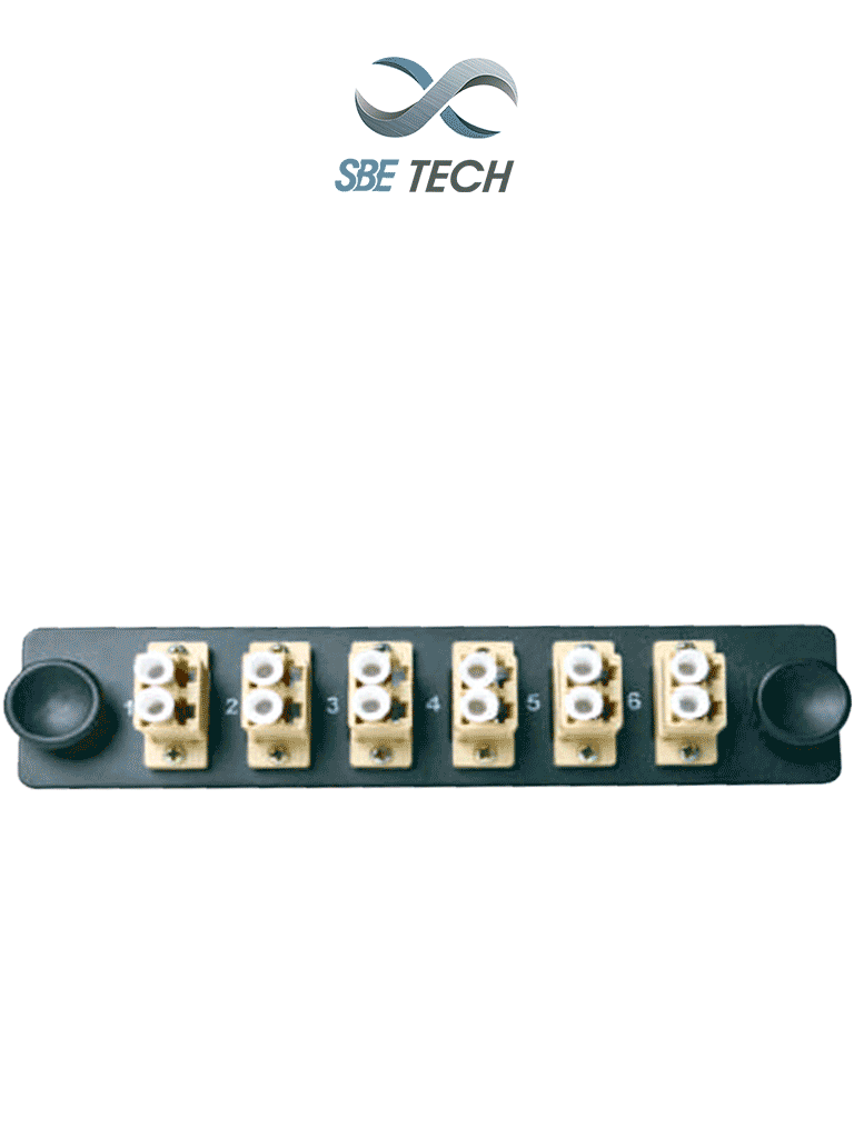 SBETECH SBE-6LC  - Placa con 6 acopladores LC dúplex multimodo