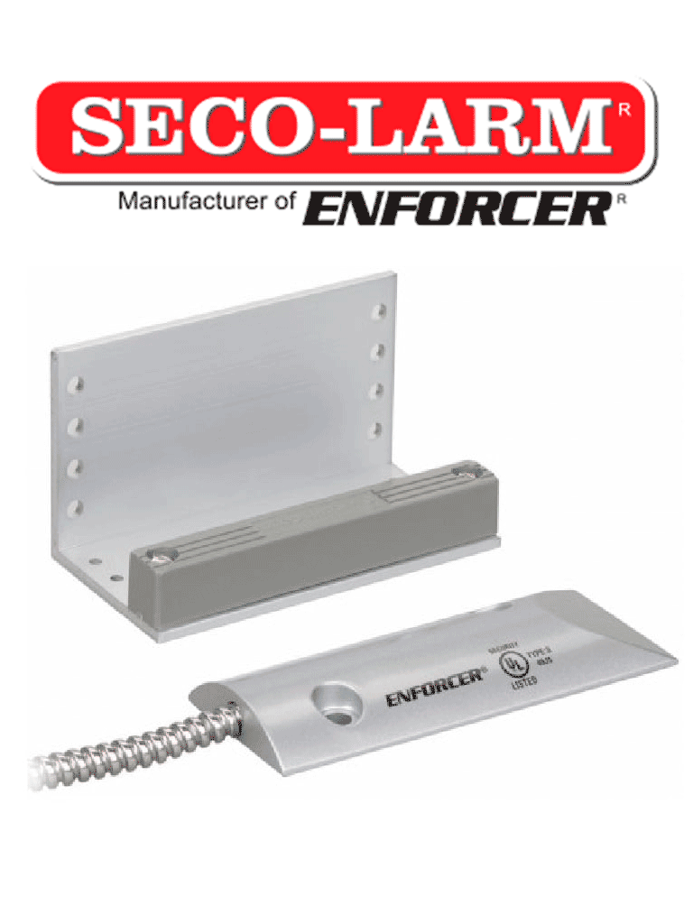 Seco-Larm SM226LQ - Contacto metalico para cortina (overhead) Compatible paneles DSC / RISCO / BOSCH  