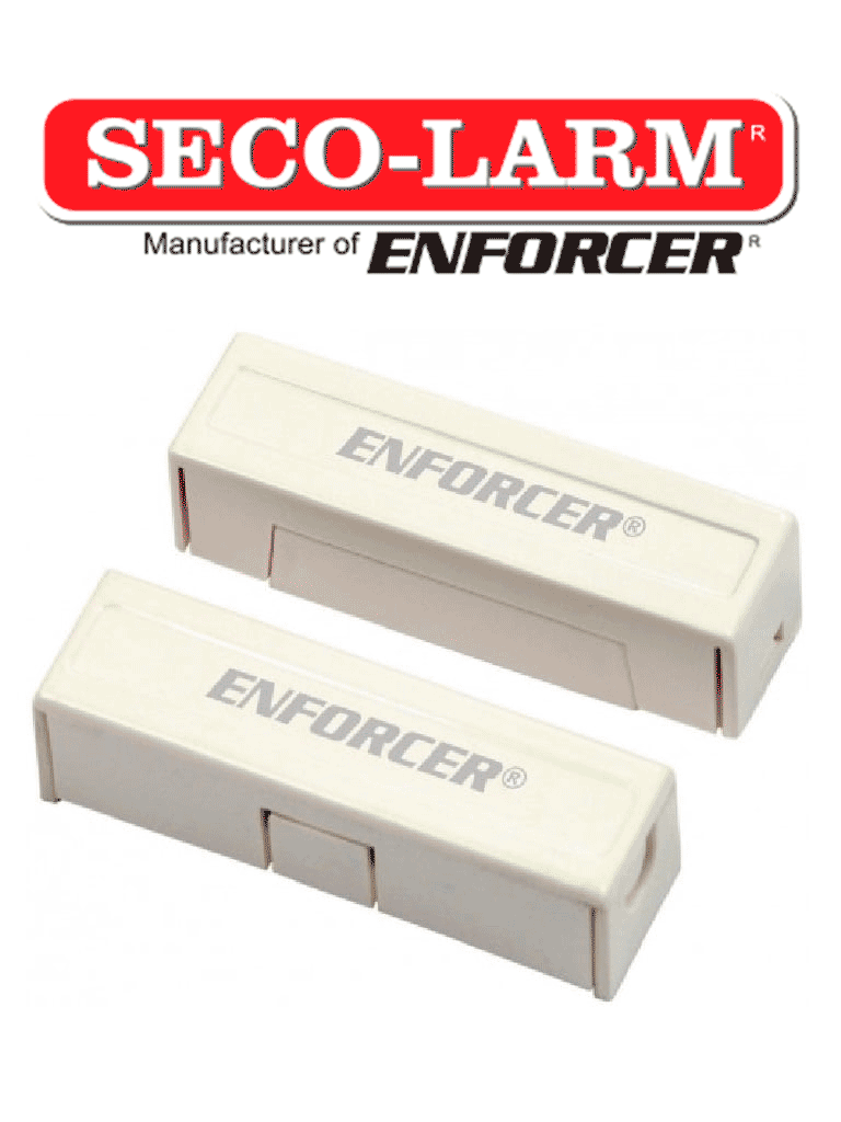 Seco-Larm SM433TQW - Contacto magnetico BLANCO de sobreponer 1-1/4" (31mm) Gap Compatible paneles DSC / RISCO / BOSCH  #CER 