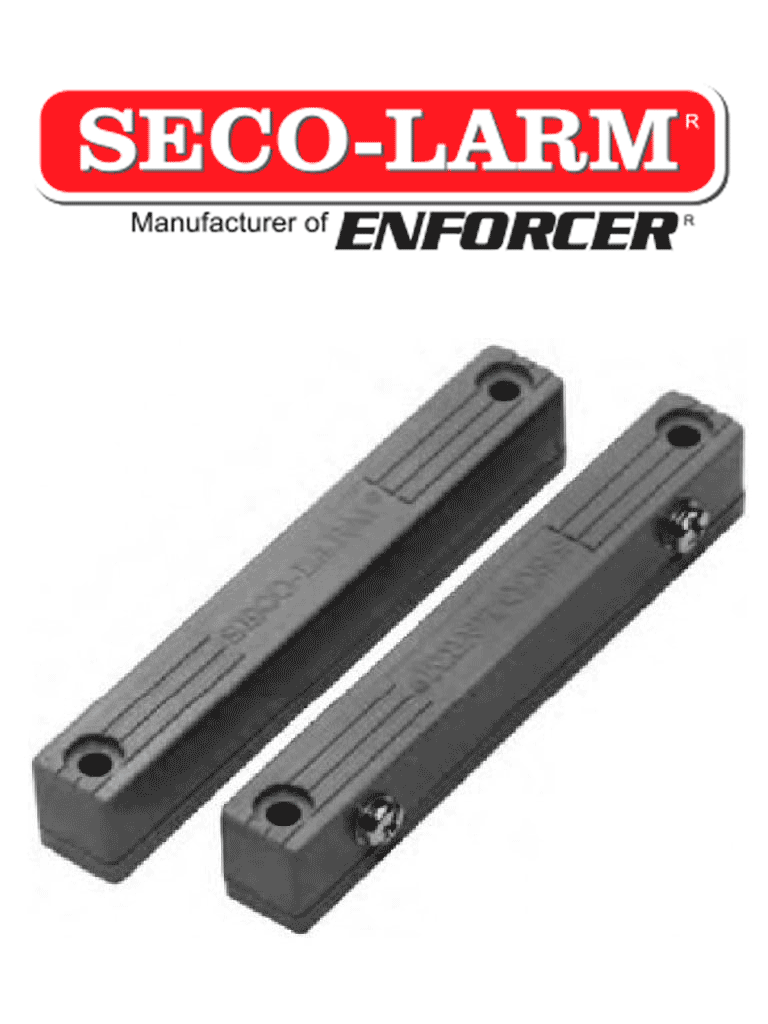 Seco-Larm SM216QGY - Contacto Magnetico Uso Rudo GRIS con terminales de tornillo Gap 2 3/4 (70mm)  Compatible paneles DSC / RISCO / BOSCH 