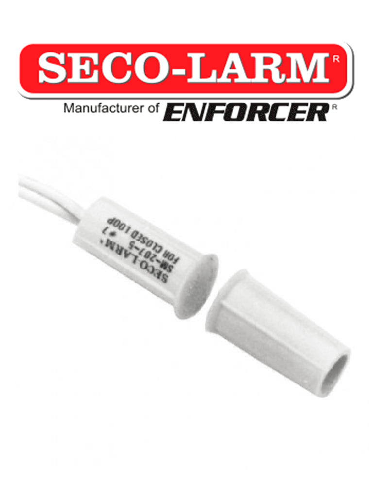 Seco-Larm SM2075QW - Contacto magnetico BLANCO Gap 3/4 de EMBUTIDO Tipo Taquete Compatible paneles DSC / RISCO / BOSCH 