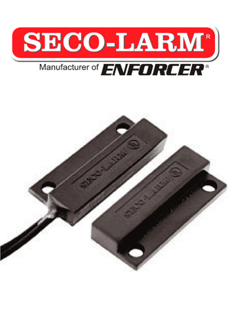 Seco-Larm SM205QBR - Contacto Mini con montaje de tornillo o adhesivo. Gap 3/4 CAFÉ Compatible paneles DSC / RISCO / BOSCH 