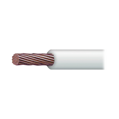 ( SSLU13 ) Cable Eléctrico 10 awg  color blanco,Conductor de cobre suave cableado. Aislamiento de PVC, autoextinguible. BOBINA 100 MTS  