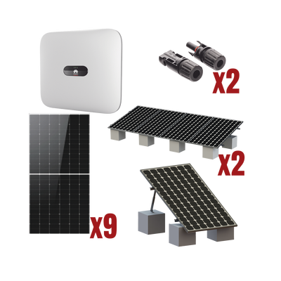 Kit Solar Interconexion  / 5kW  220Vca / Inversor HUWAEI / Montaje Incluido  