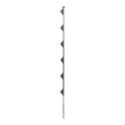 Poste con 6 Aisladores de PASO  para Cerca Electrificada. Tubo Galva. de 1.4m, cal. 18 de 1" Diam. (Sin pintar).
