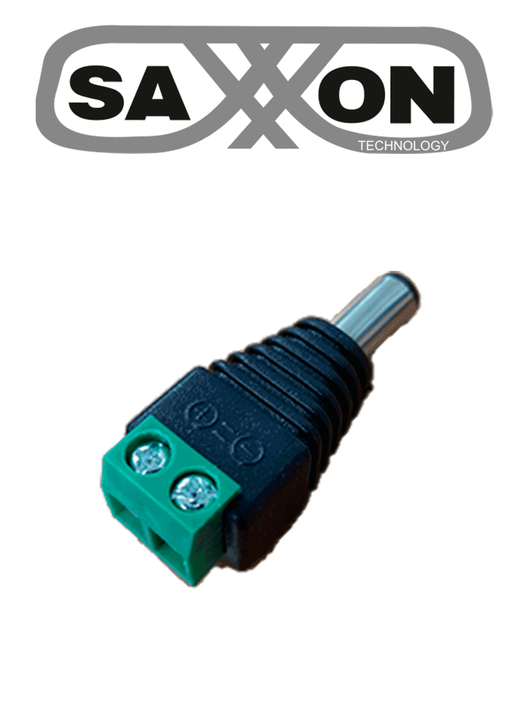 SAXXON SX52 - Adaptador Macho / Paquete de 10 piezas / Para Alimentación de Cámaras / Terminales Tipo Tornillo Positivo y Negativo / Resistente a la Oxidación / 12v