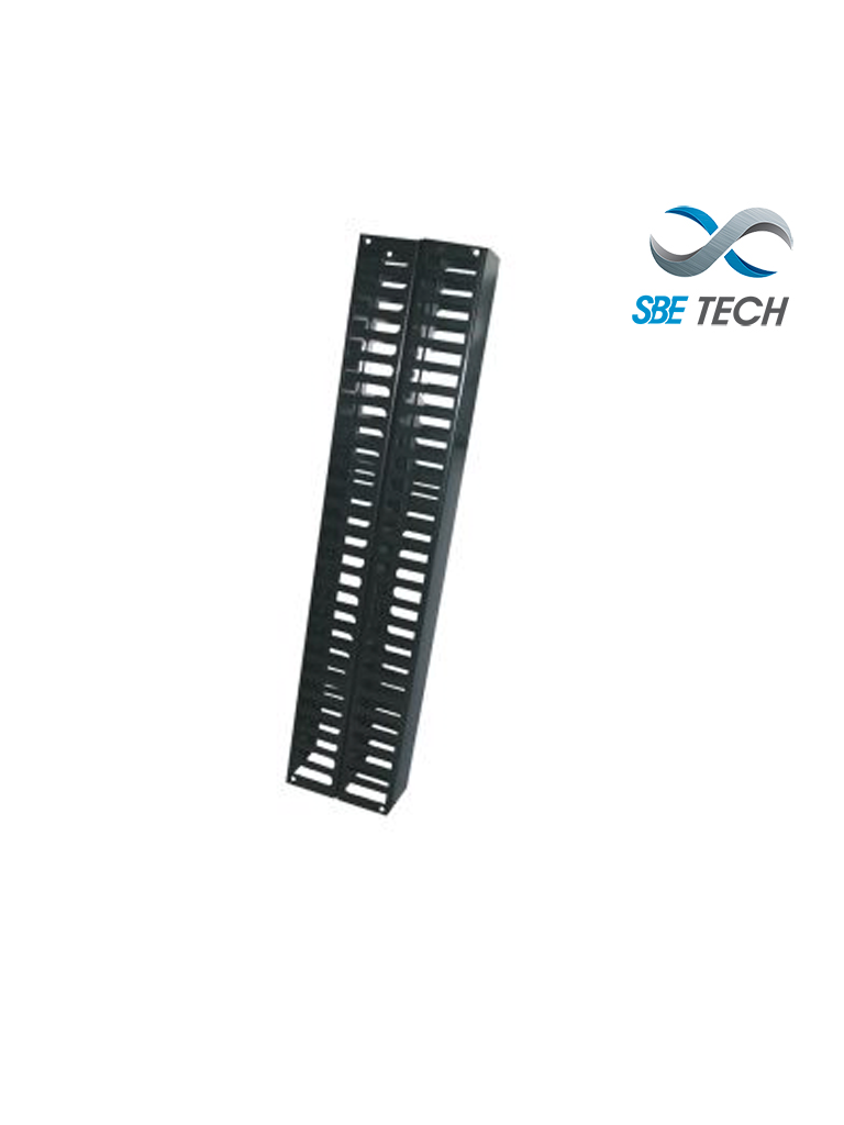 SBE TECH SBE-OV40UR - Organizador de cable vertical frontal y posterior de 40 UR para rack de 7 ft #SBEDL