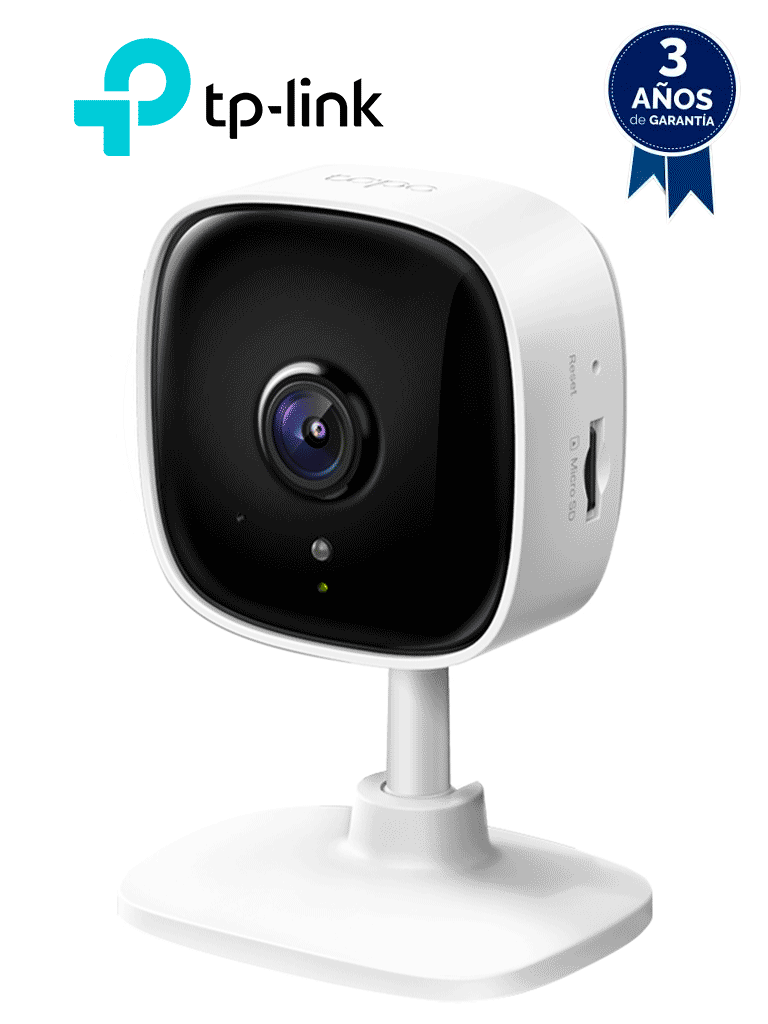 TP-LINK TAPO C110 - Cámara IP WiFi tipo Bullet para Interior con resolución de 3 MP, visión nocturna, notificaciones push, ranura Micro SD y WiFi 2.4 GHz.#2025TPL