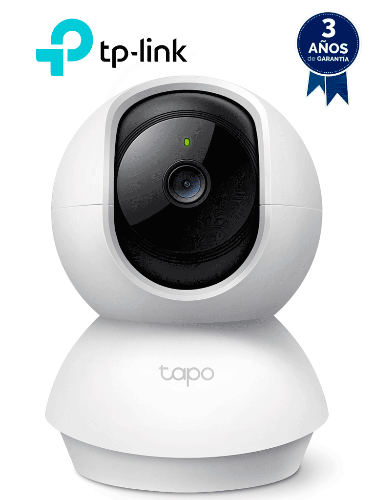 TP-LINK TAPO C200 - Cámara Domo IP PT WiFi para Interior con resolución de 2 MP, visión nocturna, notificaciones push, WiFi 2.4 GHz, ranura para Micro SD y audio de doble vía. #TP9